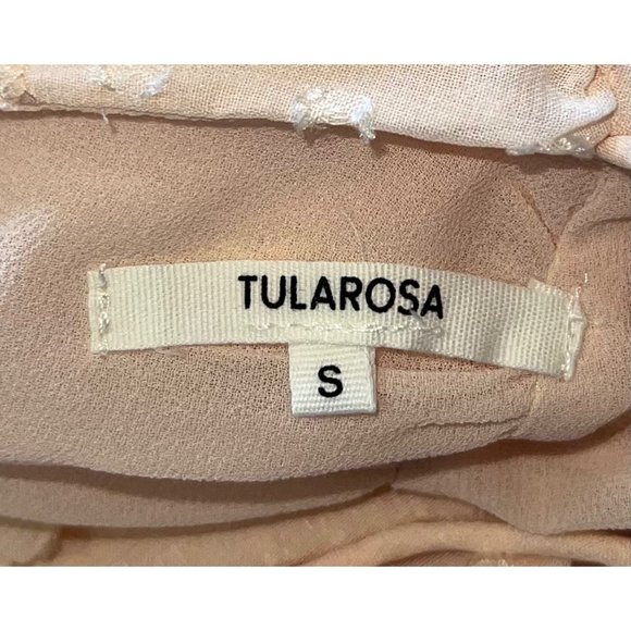 Tularosa Light Pink Cream Women’s Pearl Chiffon Kennedy Tunic Blouse Top S NWT - Picture 4 of 5